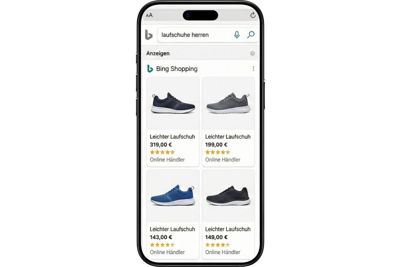 Bing Shopping Mockup