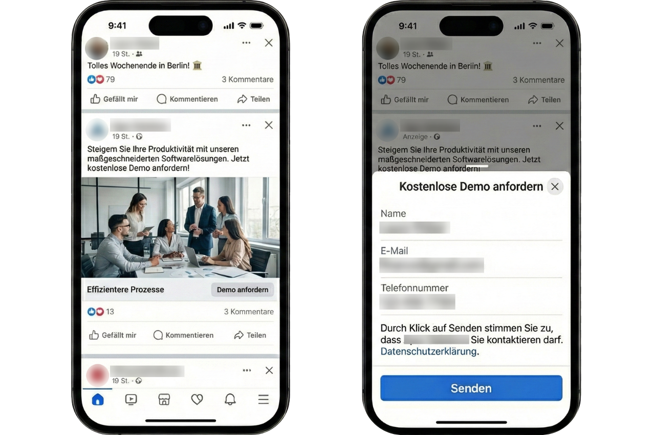Facebook Lead Ad Mockup