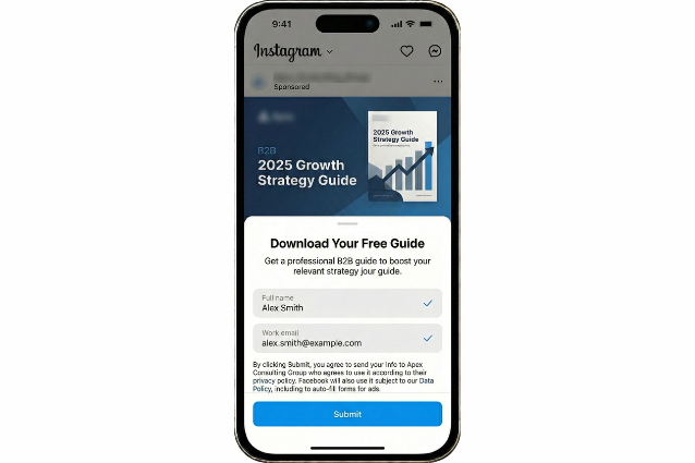 Instagram Lead Form Mockup