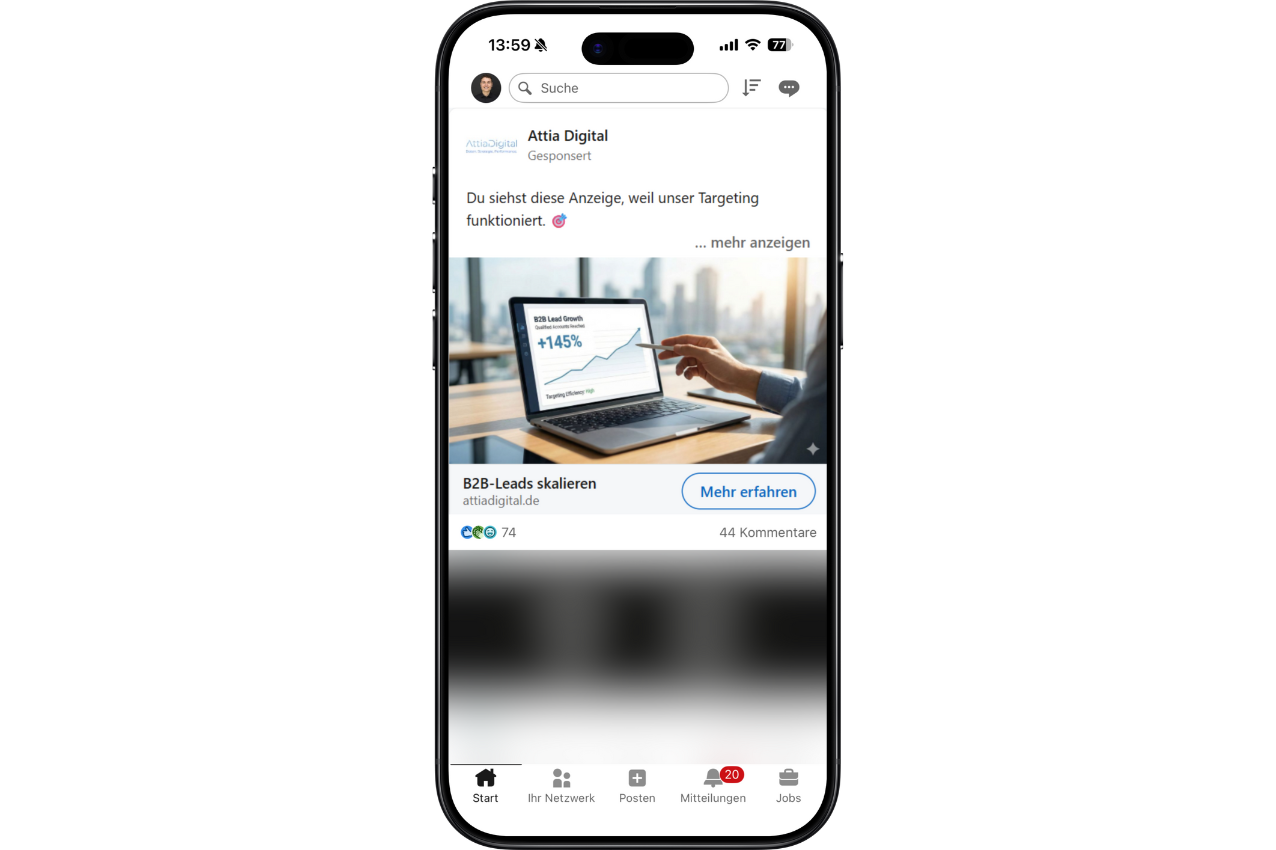 LinkedIn Ads Mockup Sponsored Content